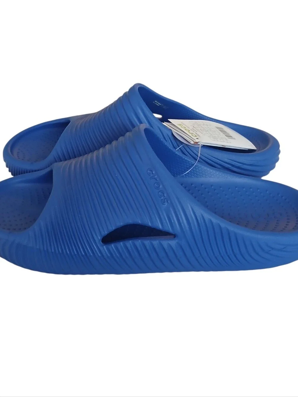 NEW CROCS Mellow Tide Recovery Slides Women's 10 Blue Relaxation Comfort